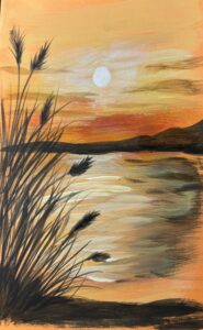 acrylic painting of an ocean scene