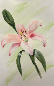 Lily acrylic painting