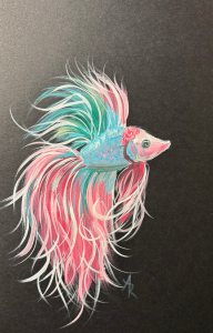 Fish acrylic painting