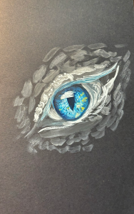 Dragon eye acrylic painting