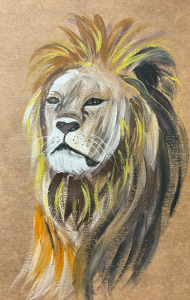 Lion acrylic painting