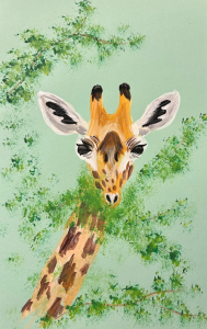Giraffe acrylic painting