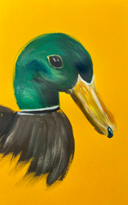 Duck acrylic painting