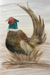 Pheasant acrylic painting