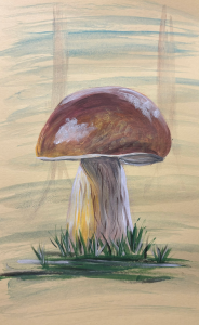 Mushroom acrylic painting